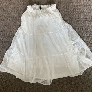 Midi skirt, white, size small